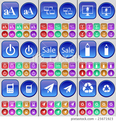 Font, Connection, Monitor, Power, Sale, Pencil, Mo Font, Connection, Monitor, Power, Sale, Pencil, Mo 23871923