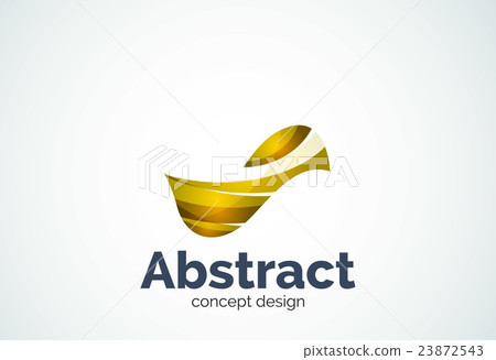 Abstract wave logo template, smooth motion concept 23872543