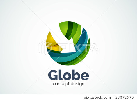 Globe with arrow logo template 23872579