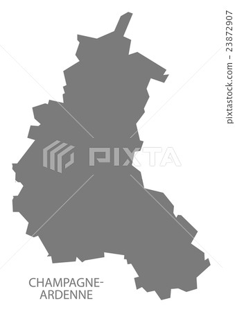 Champagne-Ardenne France Map grey Champagne-Ardenne France Map grey 23872907
