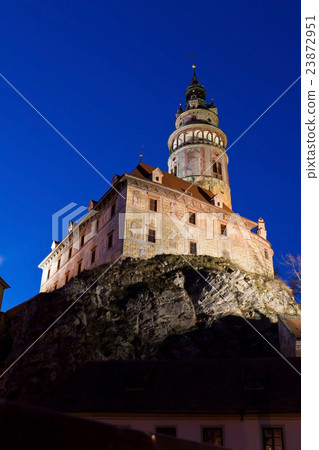 Night view of the Krumlov castle,Cesky Krumlov. 23872951