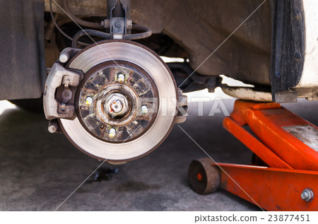 Car jack to lifting the car for replace wheel and 23877451