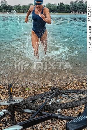 Triathlete in training 23878044