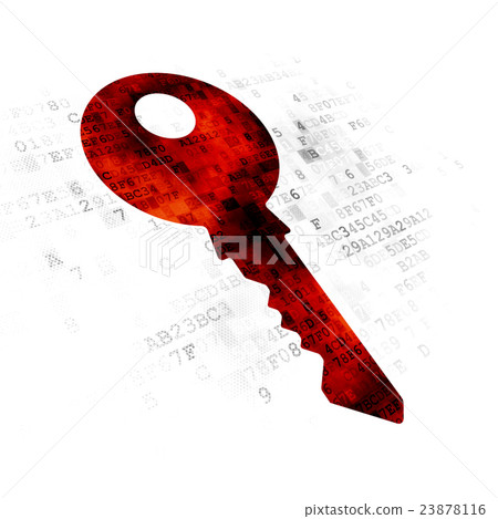 Security concept: Key on Digital background 23878116