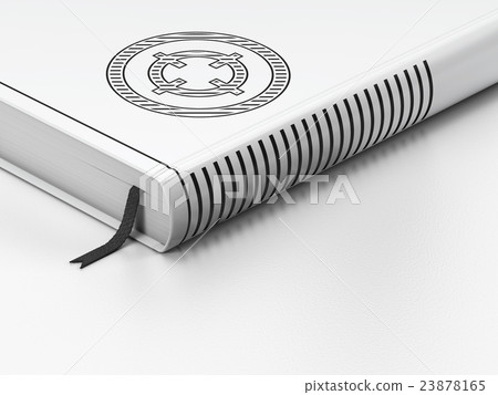 Business concept: closed book, Target on white Business concept: closed book, Target on white 23878165