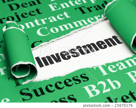 Business concept: black text Investment under the Business concept: black text Investment under the 23878176