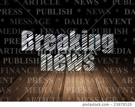 News concept: Breaking News in grunge dark room 23878520