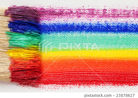 Paintbrush bristle and multicolor brush stroke Paintbrush bristle and multicolor brush stroke 23878627