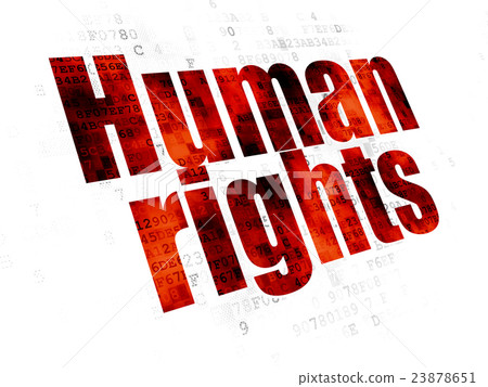 Politics concept: Human Rights on Digital Politics concept: Human Rights on Digital 23878651