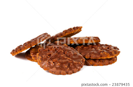 cookies with chocolate isolated cookies with chocolate isolated 23879435