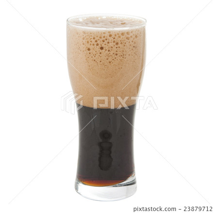 a glass of dark beer isolated 23879712