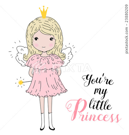 Vector illustration of a Cute Little Girl. 23880209