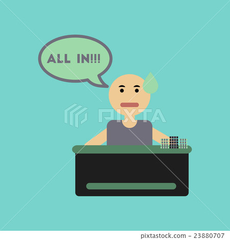 flat icon on stylish background a poker man player 23880707