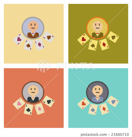 assembly flat icons poker dealer casino assembly flat icons poker dealer casino 23880710