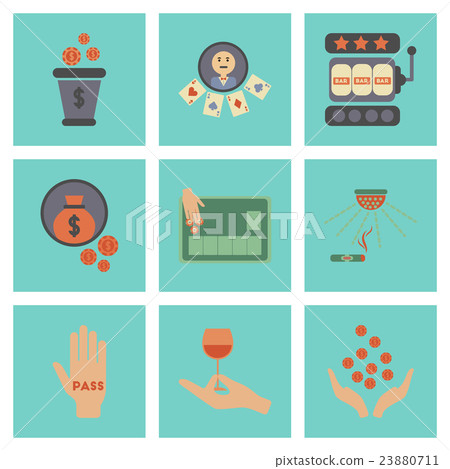 assembly flat icons poker game 23880711