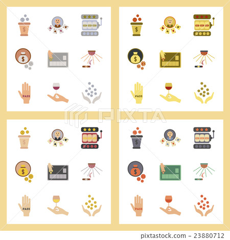 assembly flat icons poker game assembly flat icons poker game 23880712