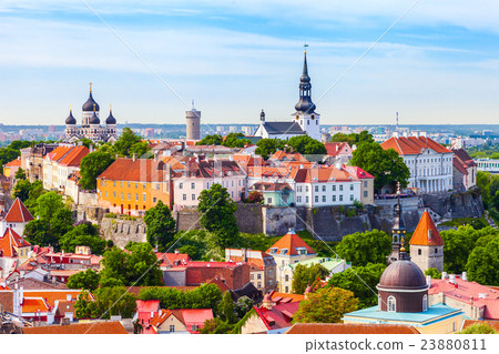 View on old city of Tallinn, Estonia View on old city of Tallinn, Estonia 23880811