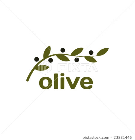 Isolated olive branch vector logo. Oil logotype 23881446