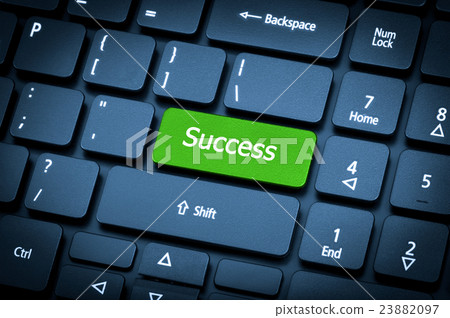Laptop keyboard. The focus on the Success key. Laptop keyboard. The focus on the Success key. 23882097