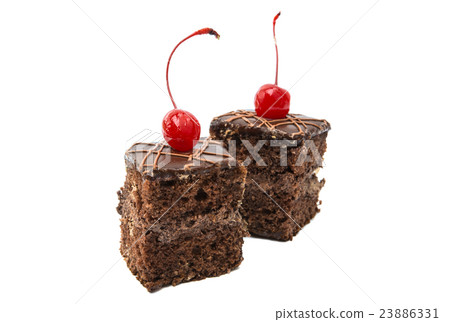 a piece of sponge cake isolated a piece of sponge cake isolated 23886331