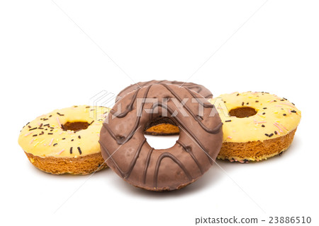 donuts in glaze isolated 23886510