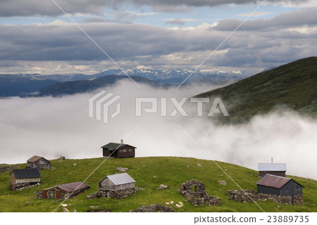 Farmhouses on the Aurlandsfjellet Farmhouses on the Aurlandsfjellet 23889735