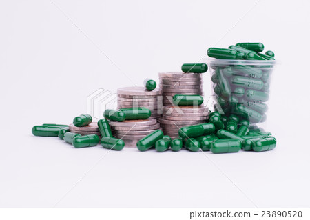 Concept of sanitary co-payment,money and medicines Concept of sanitary co-payment,money and medicines 23890520