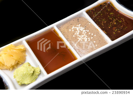 japanese sauces wasabi and ginger 23890934