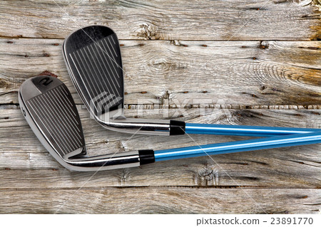 Golf clubs on wood Golf clubs on wood 23891770