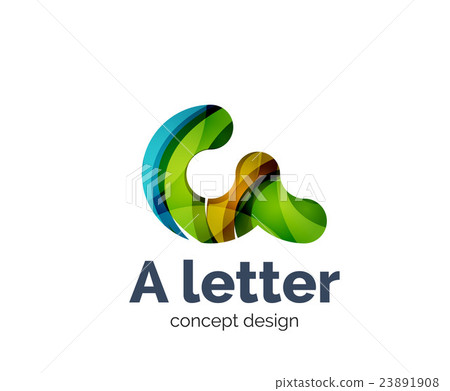 A letter alphabet round style logo business 23891908