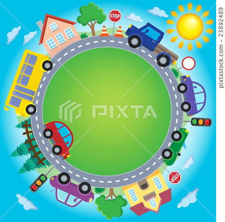 Circle with cars theme image 2 23892489
