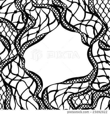 Lace ornamental background with abstract waves 23892822