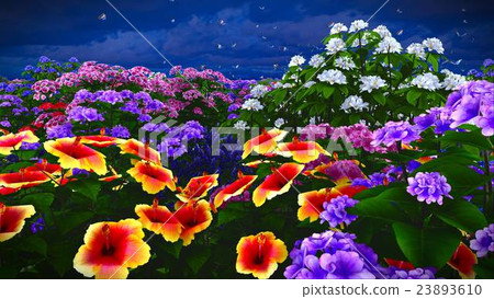 Summer wildflowers on meadow 3d rendering Summer wildflowers on meadow 3d rendering 23893610