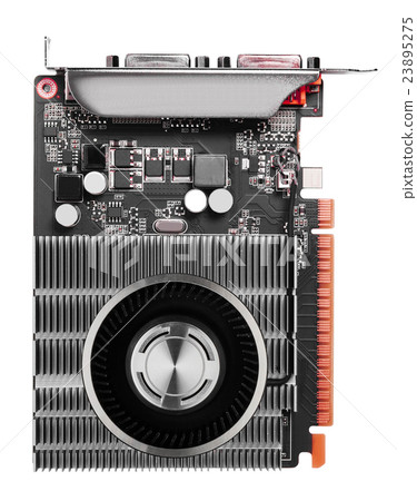 Computer videocard isolated Computer videocard isolated 23895275