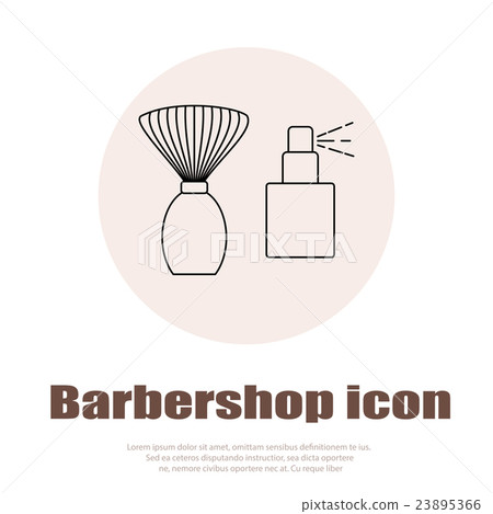 Linear barbershop icons set. Universal hairstyle 23895366