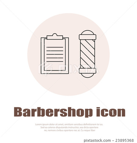 Linear barbershop icons set. Universal hairstyle 23895368