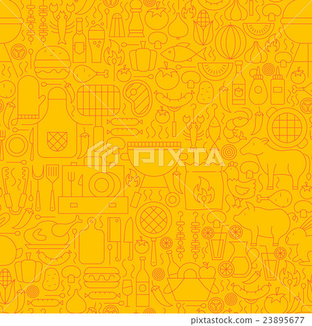 Line Yellow Barbecue Tile Pattern 23895677