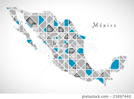 Mexico Map crystal style artwork Mexico Map crystal style artwork 23897448