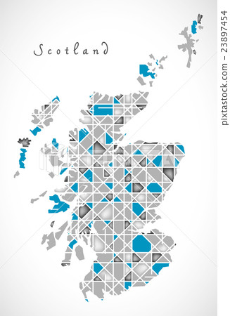 Scotland Map crystal style artwork Scotland Map crystal style artwork 23897454