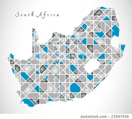 South Africa Map crystal style artwork South Africa Map crystal style artwork 23897456