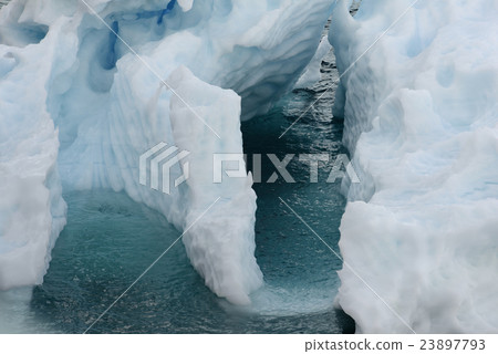 Close up of an Ice formation floating 23897793