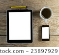 Black coffee with tablet 23897929
