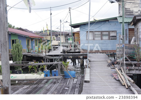 文萊Kampong Eyele首府Bandar Seri Bugawan的水定居點 文萊Kampong Eyele首府Bandar Seri Bugawan的水定居點 23898394