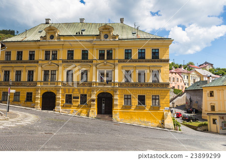 Yellow building in Banska Stiavnica, Slovakia Yellow building in Banska Stiavnica, Slovakia 23899299