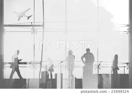 Double explore, silhouettes of businesman 23899324