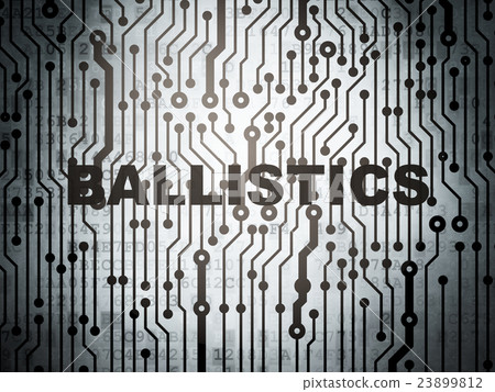 Science concept: circuit board with Ballistics 23899812