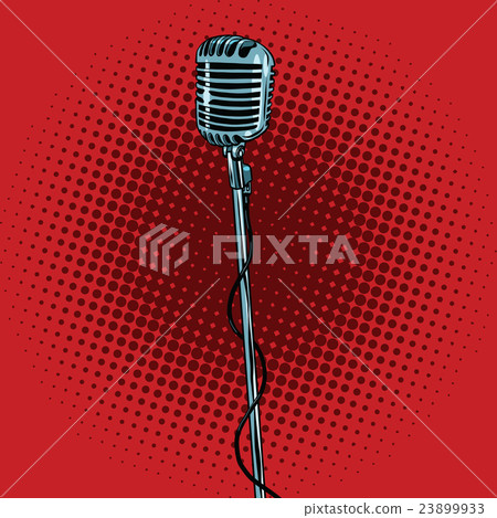 retro microphone and stand - Stock Illustration [23899933] - PIXTA