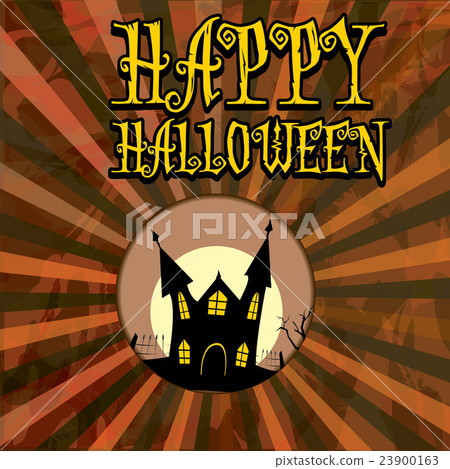 vector happy halloween card design template. 23900163