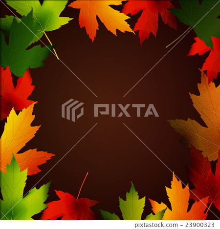 Clip-art frame from fallen leaves isolated 23900323