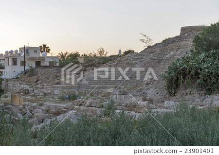 Ancient stone amphitheater ruins in Paphos Ancient stone amphitheater ruins in Paphos 23901401